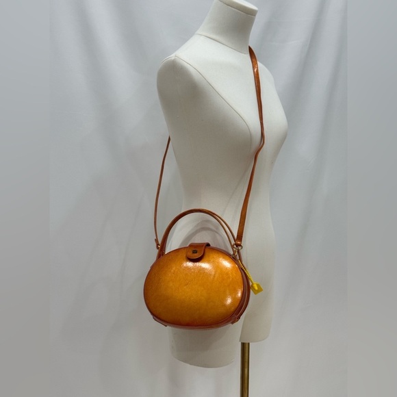 LOEWE 2 Way Bag Patent leather Orange Vintage - Picture 4 of 17